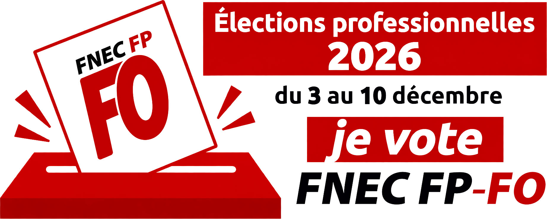 Lire la suite à propos de l’article Élections professionnelles du 3 au 10 décembre le vote FORCE OUVRIÈRE